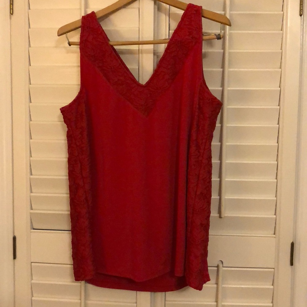 Lane Bryant red lace shell/tank